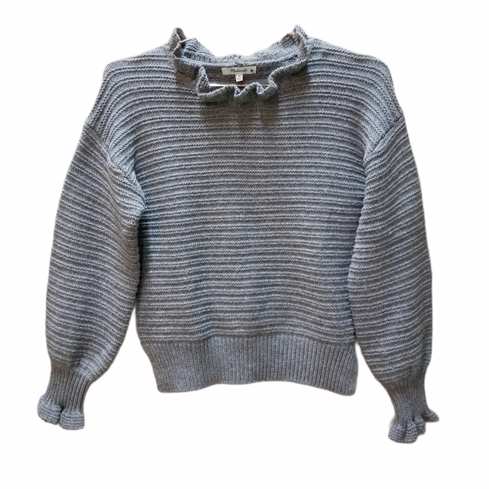MADEWELL Ruffle Neck Pullover Sweater Size XS